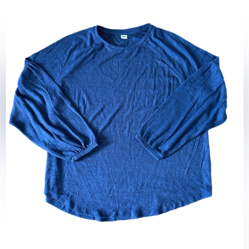 2 for $10 ⭐️ Woman’s Balloon Sleeve super soft Blue Long Sleeve Blouse woman XL